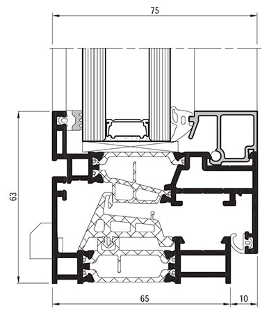 sezione 65hes slim piantina
