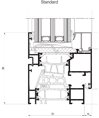 sezione 75 hes piantina